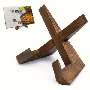 Rustic Multipurpose Wooden Cookbook Stand Recipe Book Holder iPad XMAS GIFT UK
