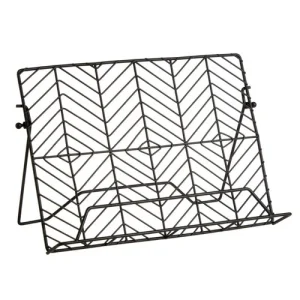 Vertex Black Metal Recipe Cook Book Stand Rest Kitchen Display iPad Tablet Hold
